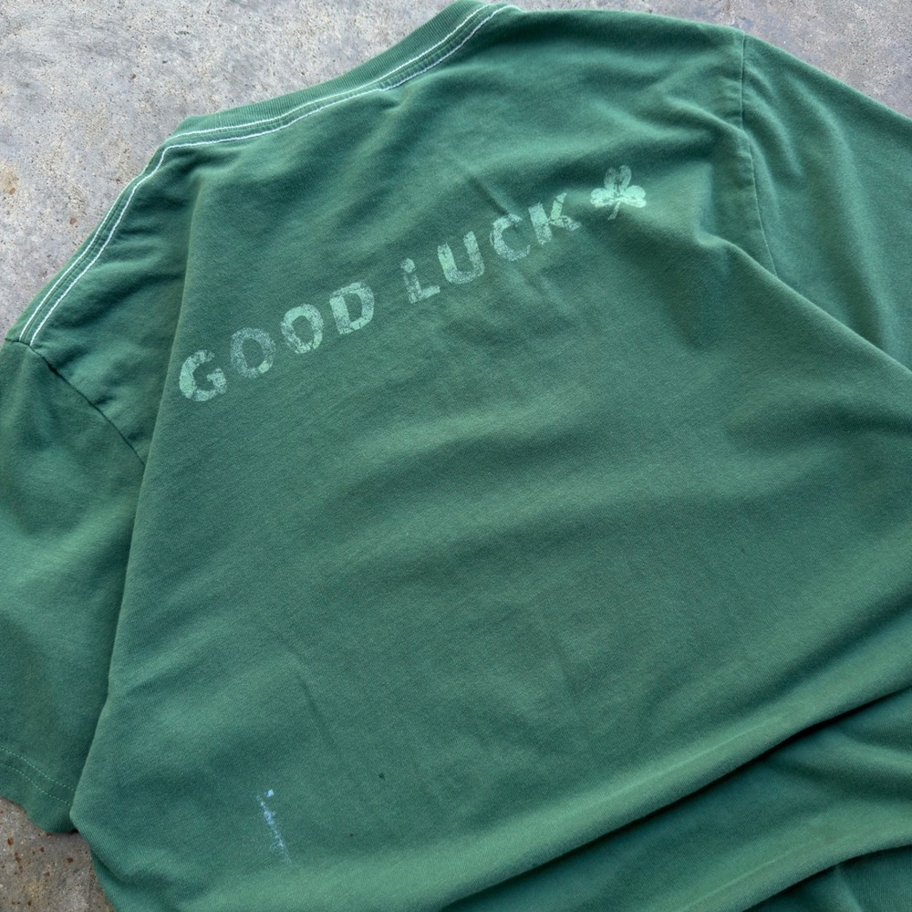 Vintage Y2K Lucky Brand Graphic Tee Sick Classic Fit Green XS (g2a) - Picture 6 of 8